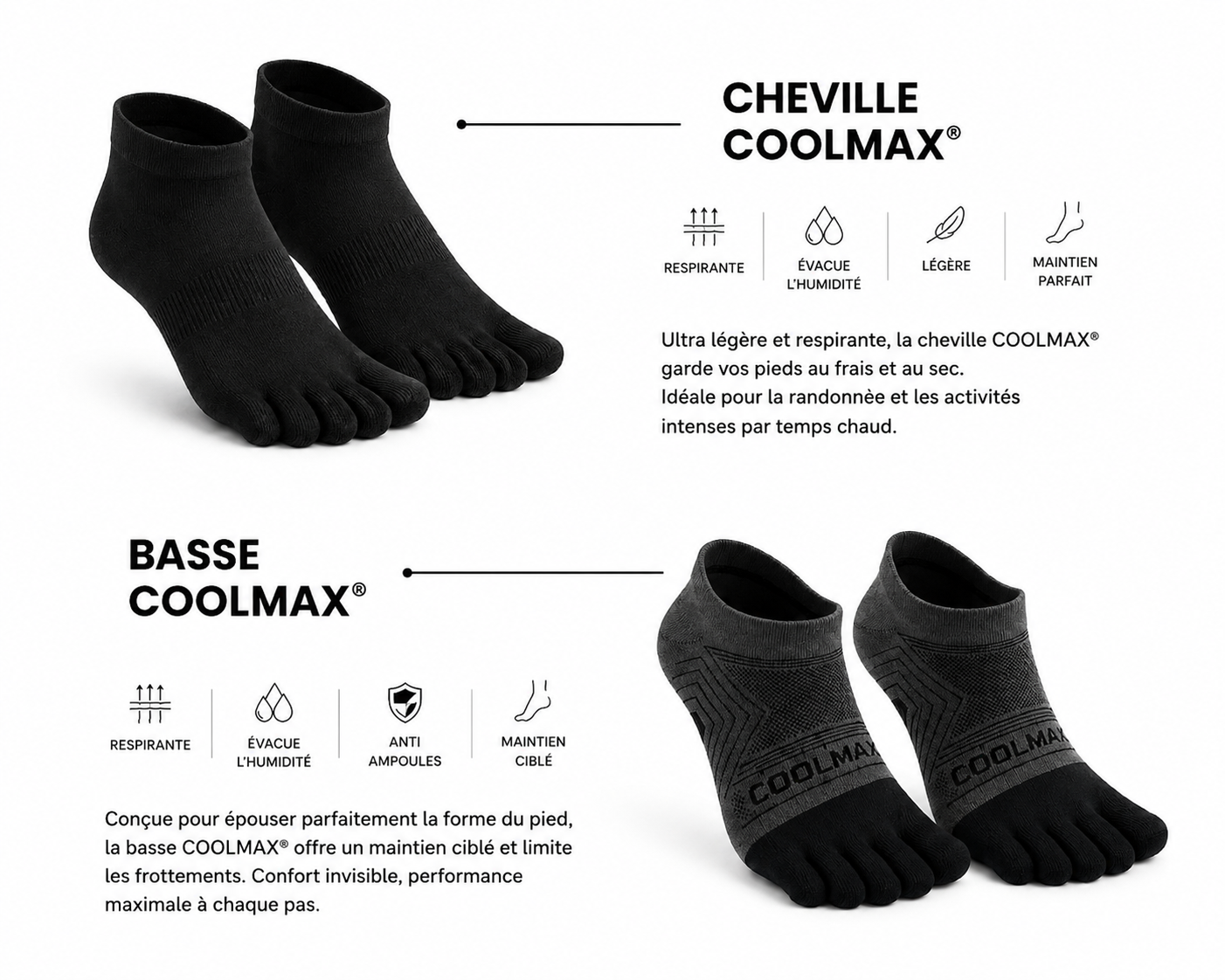 Pack Expert Rando Coolmax - 2 paires